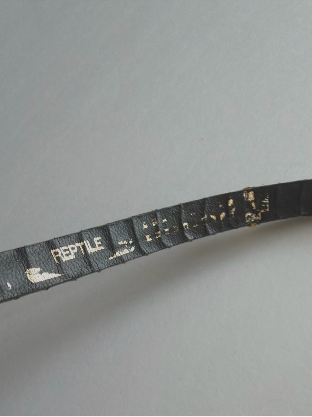 VINTAGE Lucienne & Depose 80s textured reptile skin pattern Belt - Picture 10 of 11
